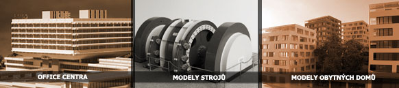 architektonické modely podle typu - modely strojů, office centra, modely obytných domů